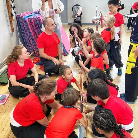 teaching kung fu to kids